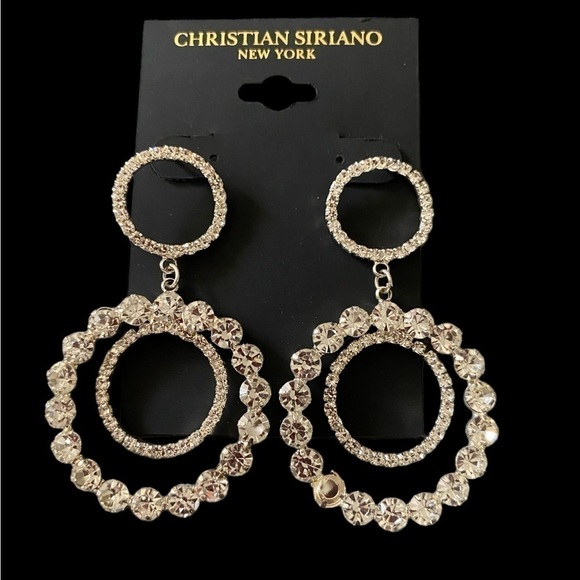 NWT-CHRISTIAN SIRIANO-TRIPLE HOOP EARRINGS - Picture 1 of 5